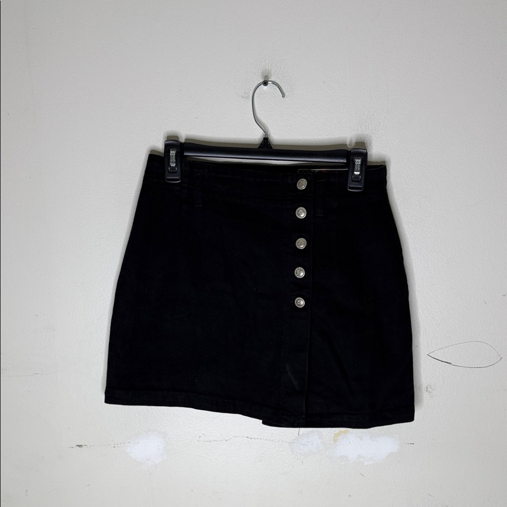 No Excuses Classic Black Button-Up Skirt Size 9/10